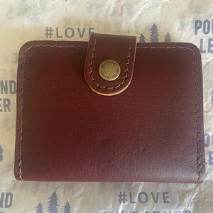 Portland Leather Goods Mini Bi-fold Cognac Leather Wallet Brand New AP